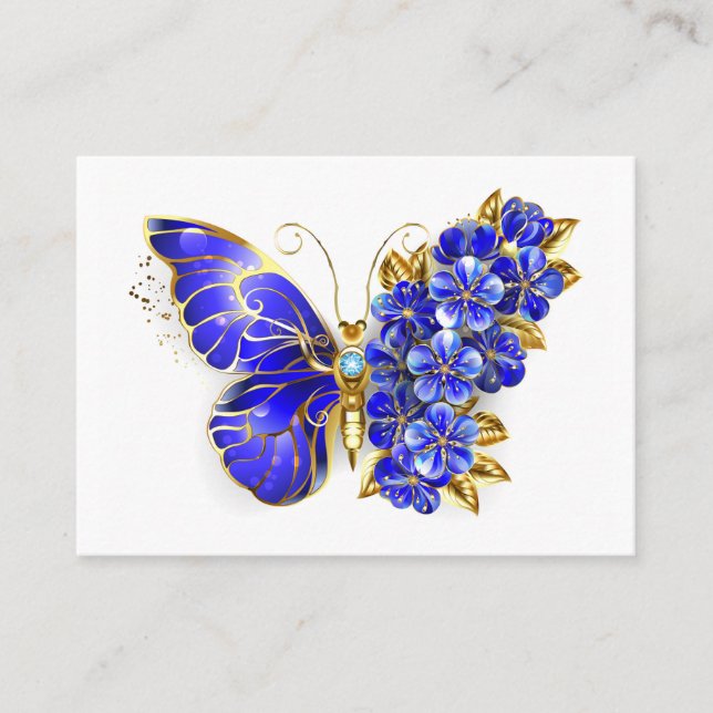 Flower Sapphire Butterfly Discount Card (Front)