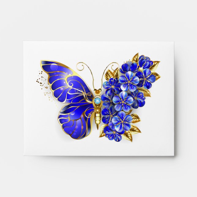 Flower Sapphire Butterfly Envelope (Front)