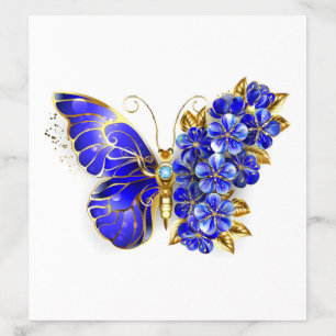 Flower Sapphire Butterfly Envelope Liner