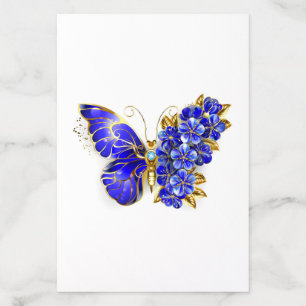 Flower Sapphire Butterfly Envelope Liner