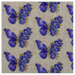 Flower Sapphire Butterfly Fabric