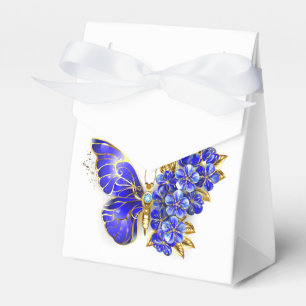 Flower Sapphire Butterfly Favor Boxes
