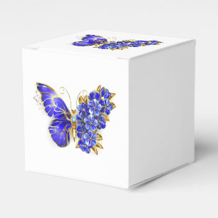 Flower Sapphire Butterfly Favor Boxes