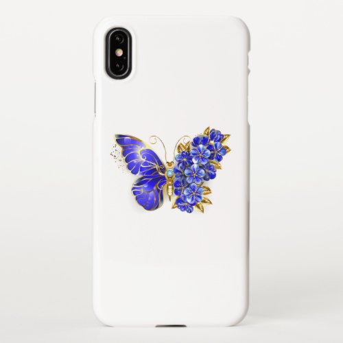 Flower Sapphire Butterfly iPhone XS Max Case