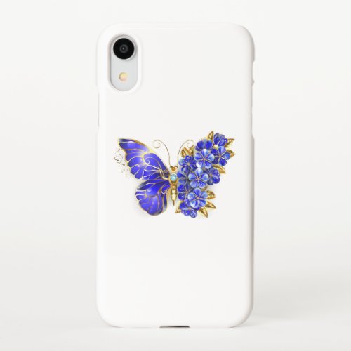 Flower Sapphire Butterfly iPhone XR Case