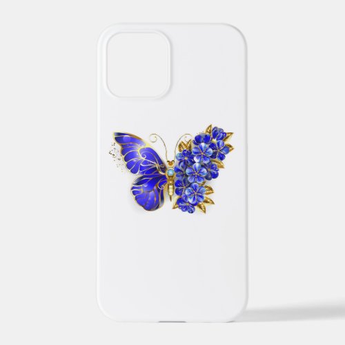 Flower Sapphire Butterfly iPhone 12 Pro Case