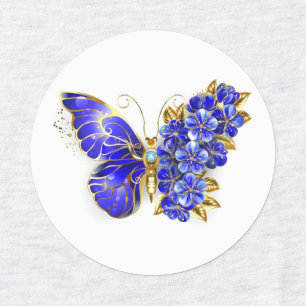 Flower Sapphire Butterfly Labels