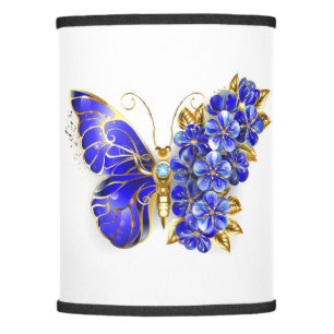 Flower Sapphire Butterfly Lamp Shade