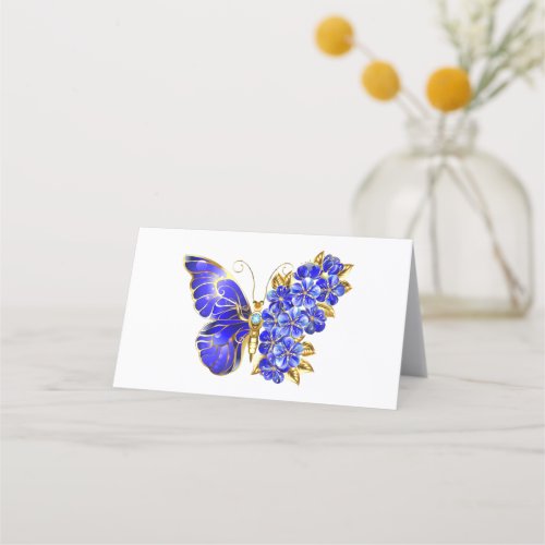 Flower Sapphire Butterfly Loyalty Card