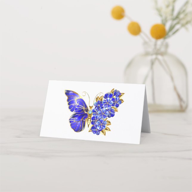 Flower Sapphire Butterfly Loyalty Card (Front)