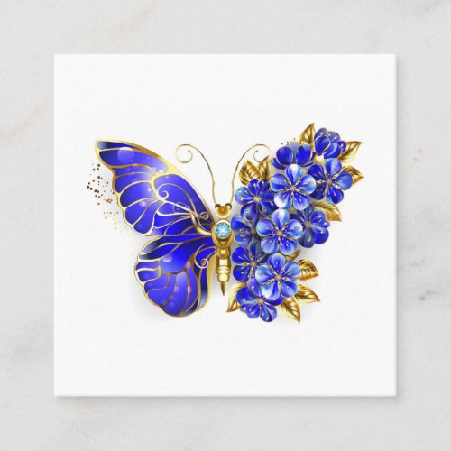 Flower Sapphire Butterfly Loyalty Card