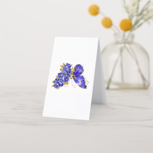 Flower Sapphire Butterfly Loyalty Card