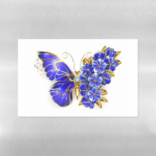 Flower Sapphire Butterfly Magnetic Dry Erase Sheet