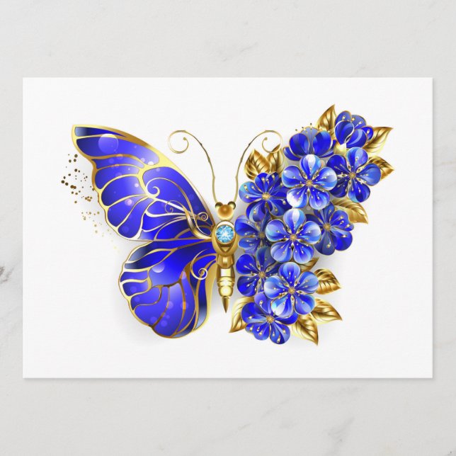 Flower Sapphire Butterfly Menu (Front)