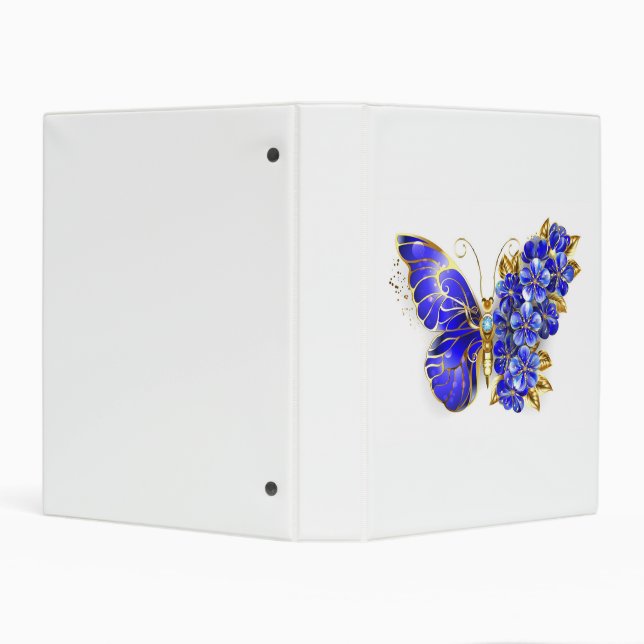 Flower Sapphire Butterfly Mini Binder (Background)