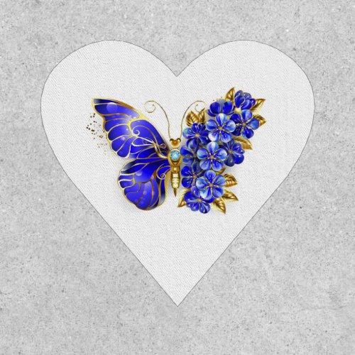 Flower Sapphire Butterfly Patch