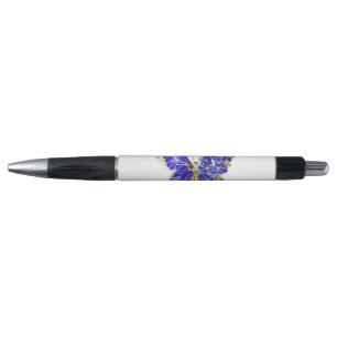 Flower Sapphire Butterfly Pen