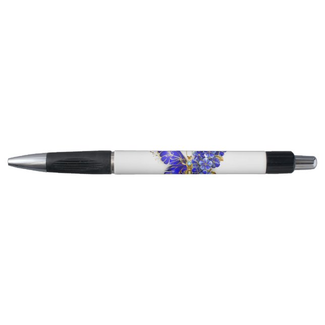 Flower Sapphire Butterfly Pen (Front)