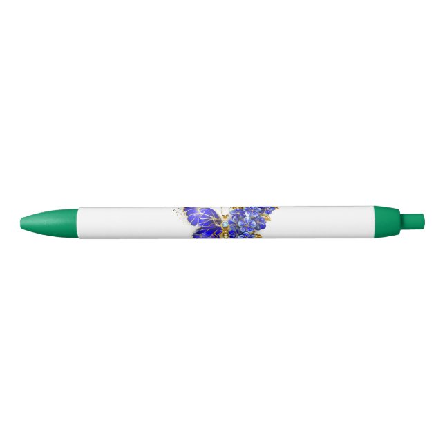 Flower Sapphire Butterfly Pen (Front)