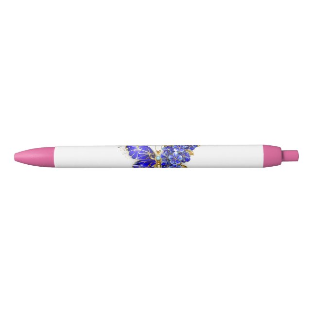 Flower Sapphire Butterfly Pen (Front)