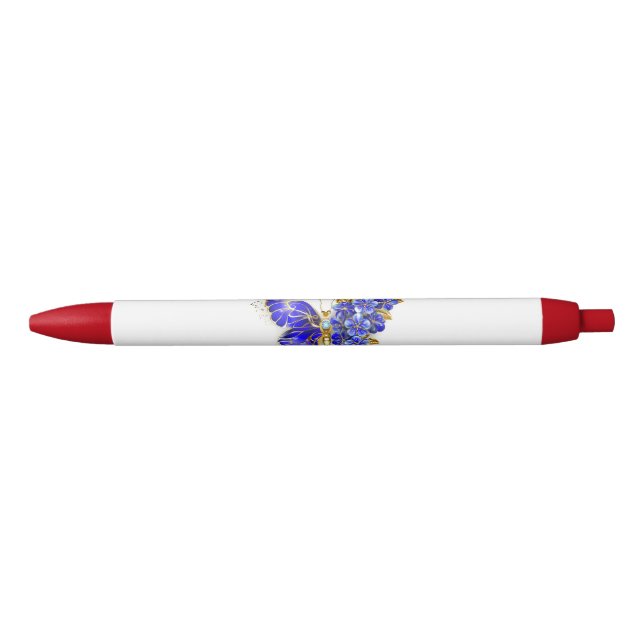 Flower Sapphire Butterfly Pen (Front)
