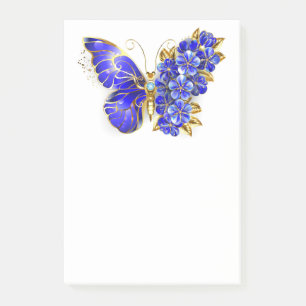 Flower Sapphire Butterfly Post-it Notes