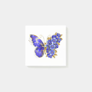 Flower Sapphire Butterfly Post-it Notes