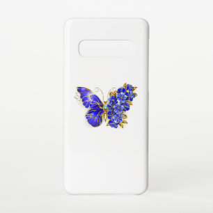 Flower Sapphire Butterfly Samsung Galaxy S10 Case