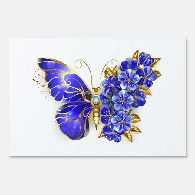Flower Sapphire Butterfly Sign (Front)
