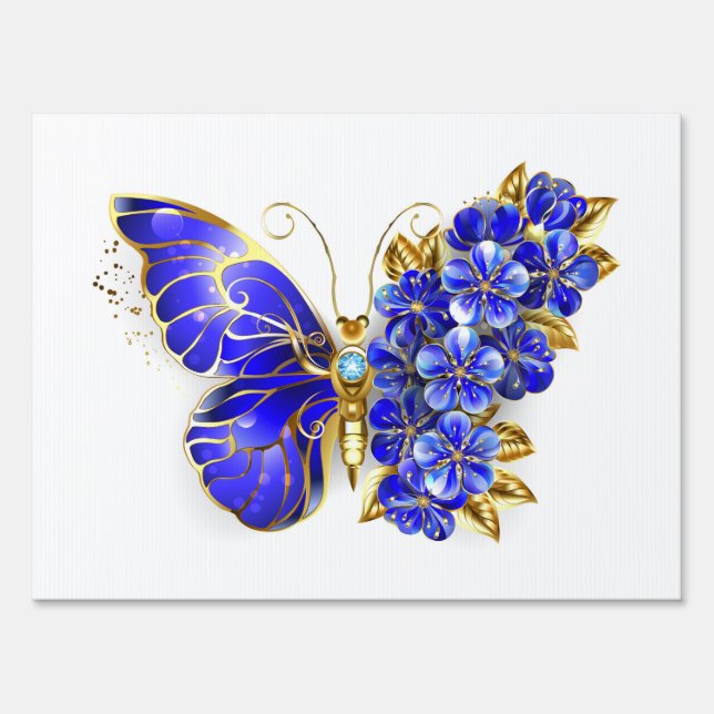 Flower Sapphire Butterfly Sign (Front)