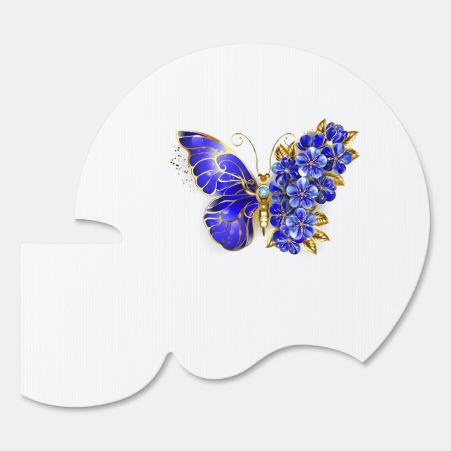 Flower Sapphire Butterfly Sign (Front)