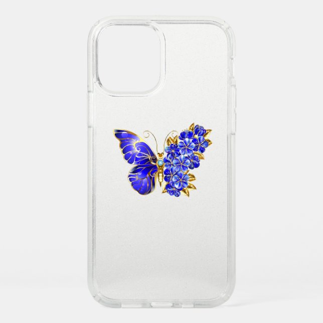 Flower Sapphire Butterfly Speck iPhone 12 Pro Case (Front)