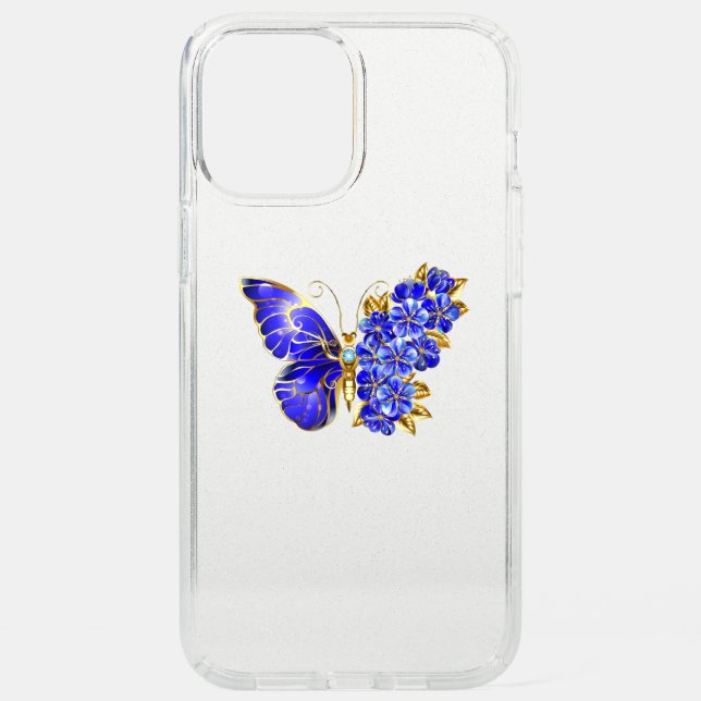 Flower Sapphire Butterfly Speck iPhone 12 Pro Max Case (Front)