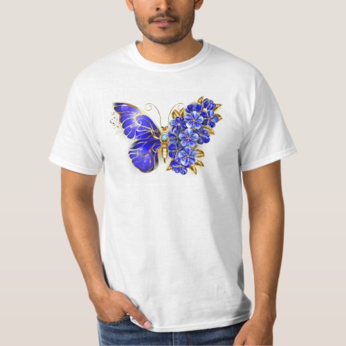 Flower Sapphire Butterfly T_Shirt