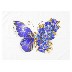 Flower Sapphire Butterfly Tablecloth