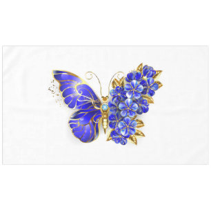 Flower Sapphire Butterfly Tablecloth