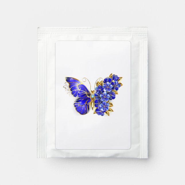 Flower Sapphire Butterfly Tea Bag Drink Mix (Front)