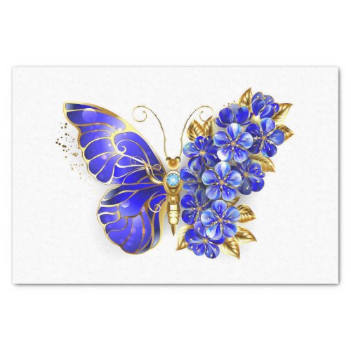 Flower Sapphire Butterfly Tissue Paper