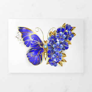 Flower Sapphire Butterfly Tri-Fold Program