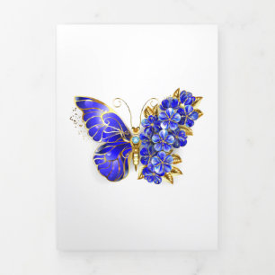 Flower Sapphire Butterfly Tri-Fold Program