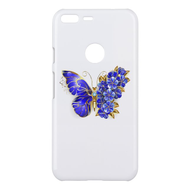 Flower Sapphire Butterfly Uncommon Google Pixel XL Case (Back)