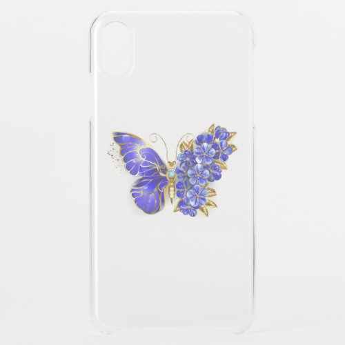 Flower Sapphire Butterfly iPhone XS Max Case