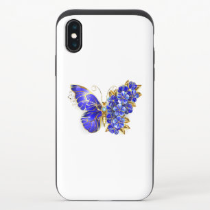 Flower Sapphire Butterfly iPhone X Slider Case
