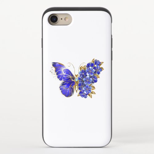 Flower Sapphire Butterfly iPhone 87 Slider Case
