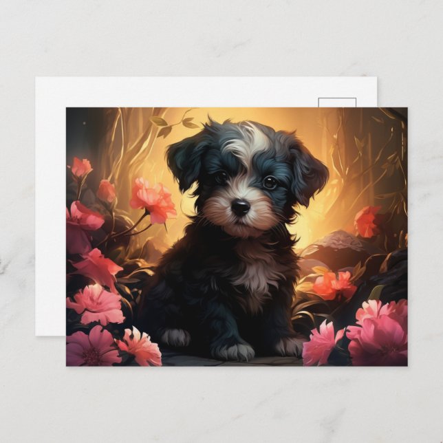 Flower-Scented Dog Postcard (Front/Back)
