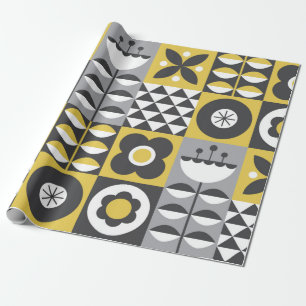 Flower seamless pattern design. Scandinavian style Wrapping Paper
