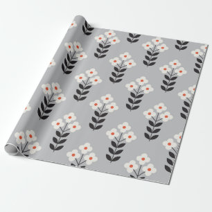 Flower seamless pattern design. Scandinavian style Wrapping Paper