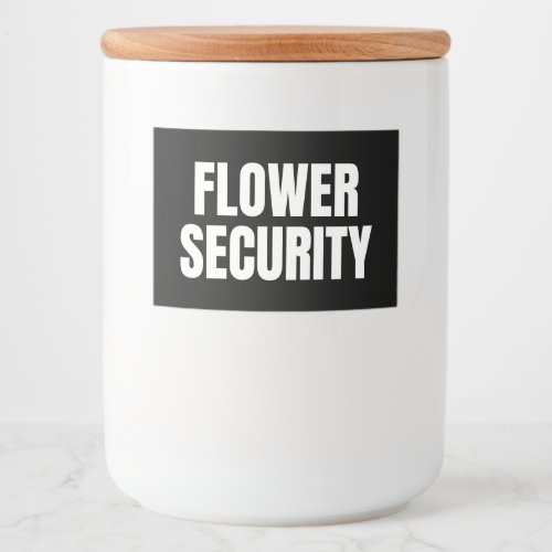 Flower Security Ring Bearer  Food Label