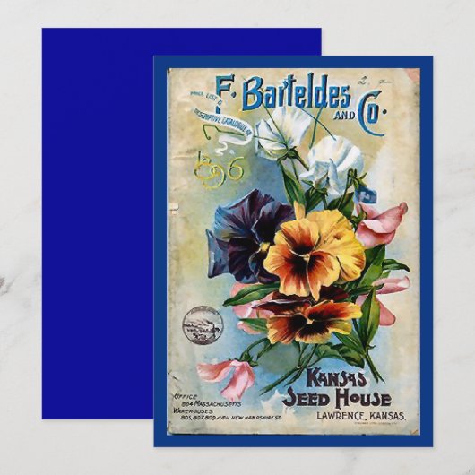 Flower Seed Packs Vintage Art (Front/Back)