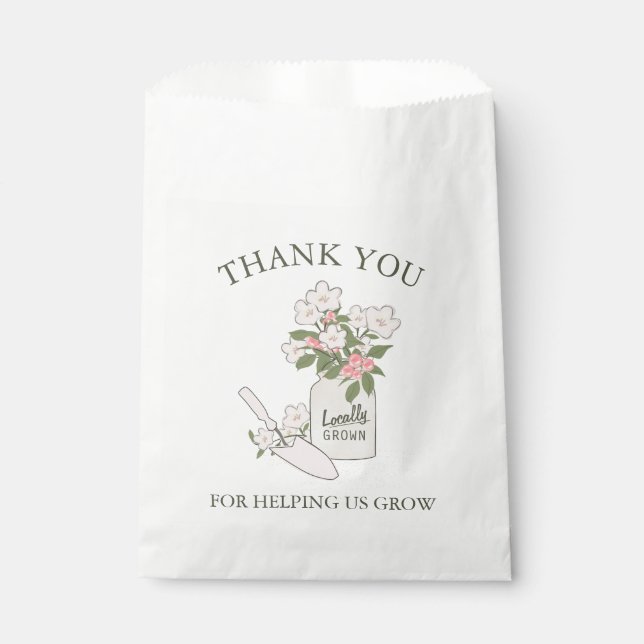 Flower Seeds Teacher Appreciation Favor Bag (Front)